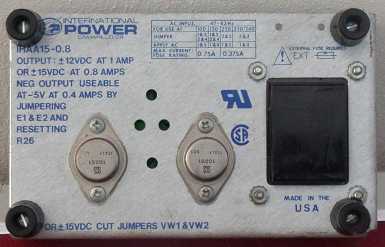 12V-1A OR 15V-.8A  DC POWER SUPPLY- used AMPS VOLTS